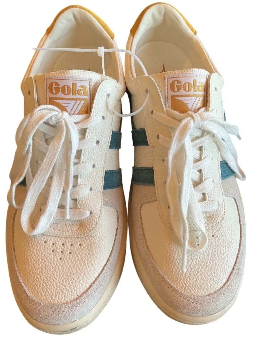 Gola Grand Slam Trident Sneakers White Peacock Sun In White Size 8.5 New